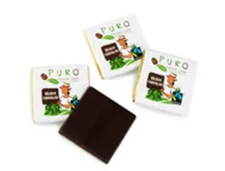 Carre chocolat noir puro 58% cacao puro fairtrade env. 4,5g carton 250 unites
