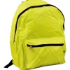 Cartable liderpapel 1 compartiment résistant 2 poches fermeture éclair bretelles matelassées 40x30x17cm vert citron