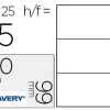Carte correspondance avery 220g 210x99mm format a4 bords lisses imprimable recto verso détachable facilement 75 unités