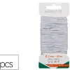 Carte de fil elastique sodertex pour masque 1mm x 10ml 1 pc coloris blanc