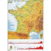 Carte de france murale ulmann recto verso plastifiee 1 face physique et 1 face administrative 94x89cm
