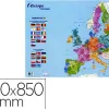 Carte europe bouchut pelliculee effaçable 4 oeillets suspension poids 250g format 66x84.5cm tube
