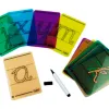 Carte lettres a tracer minuscules plastique translucide lavable 160x90mm 26 unites + 1 feutre