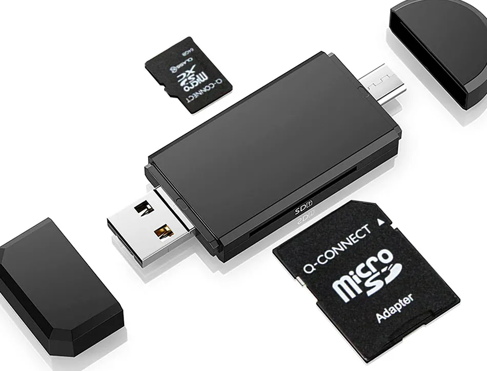 Carte micro q-connect sdhc adaptateur sd capacité 8gb classe 4 téléphones portables tablettes