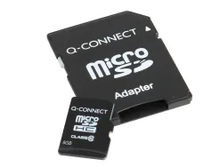Carte micro q-connect sdhc adaptateur sd capacité 8gb classe 4 téléphones portables tablettes