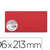 Carte visite clairefontaine pollen 106x213mm coloris rouge groseille étui 25 unités