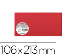 Carte visite clairefontaine pollen 106x213mm coloris rouge groseille étui 25 unités