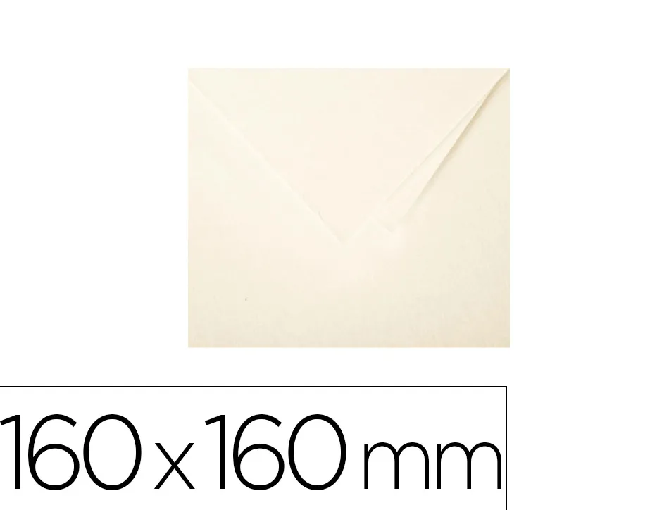 Carte visite clairefontaine pollen 160x160mm coloris ivoire étui 25 unités