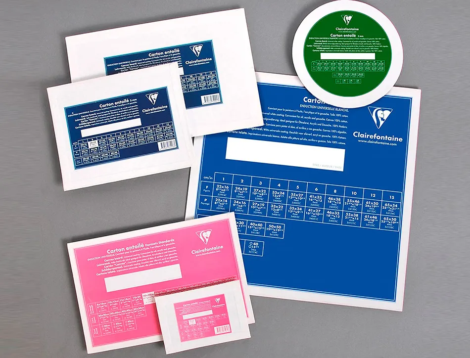 Carton peindre clairefontaine coton blanc 40x40cm 3mm