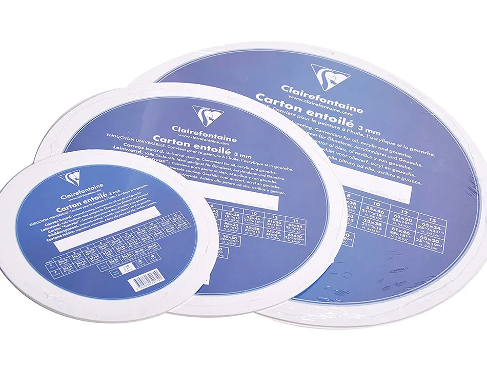 Carton peindre rond clairefontaine coton blanc 40cm