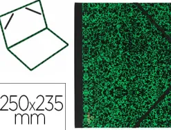Carton à dessin canson papier marbré vert 90g dos koveril noir fermeture élastique 250x325mm
