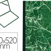 Carton à dessin exacompta papier marbré vert 90g dos koveril noir fermeture élastique 370x520mm