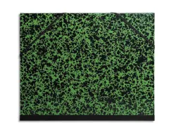 Carton à dessin exacompta papier marbré vert 90g dos koveril noir fermeture élastique 520x720mm