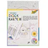 Carton a broder folia animaux 175x245mm differents modeles coloris blanc paquet 40 unites