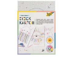 Carton a broder folia animaux 175x245mm differents modeles coloris blanc paquet 40 unites