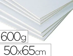 Carton entrecollé clairefontaine mi-fin 50x65cm 600g recto blanc verso gris