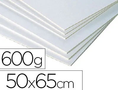 Carton entrecollé clairefontaine mi-fin 50x65cm 600g recto blanc verso gris