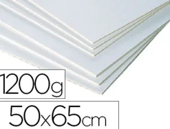 Carton entrecollé clairefontaine mi-fin 50x65cm 1200g recto blanc verso gris