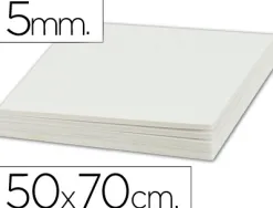 Carton entrecolle liderpapel 50x70cm epaisseur 5mm unicolore blanc