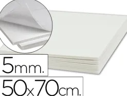 Carton entrecolle liderpapel adhesif 50x70cm epaisseur 5mm unicolore blanc