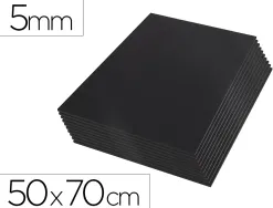Carton entrecolle liderpapel 50x70cm epaisseur 5mm unicolore noir