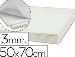 Carton entrecolle liderpapel adhesif 50x70cm epaisseur 3mm unicolore blanc