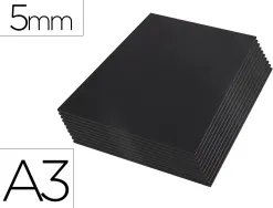Carton entrecolle liderpapel a3 epaisseur 5mm unicolore noir
