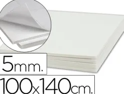 Carton entrecolle liderpapel adhesif 100x140cm epaisseur 5mm unicolore blanc