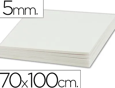 Carton entrecolle liderpapel 70x100cm epaisseur 5mm unicolore blanc