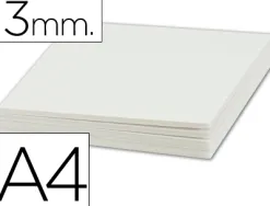 Carton entrecolle liderpapel a4 epaisseur 3mm unicolore blanc