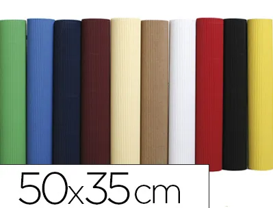 Carton ondulé maildor moyenne cannelure 50x35cm 300g/m2 coloris assortis pochette 15f