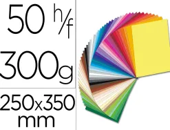 Carton pour photomontages folia 300g/m2 certifie pefc ange bleu 50 feuilles cartonnees 250x350mm coloris assortis