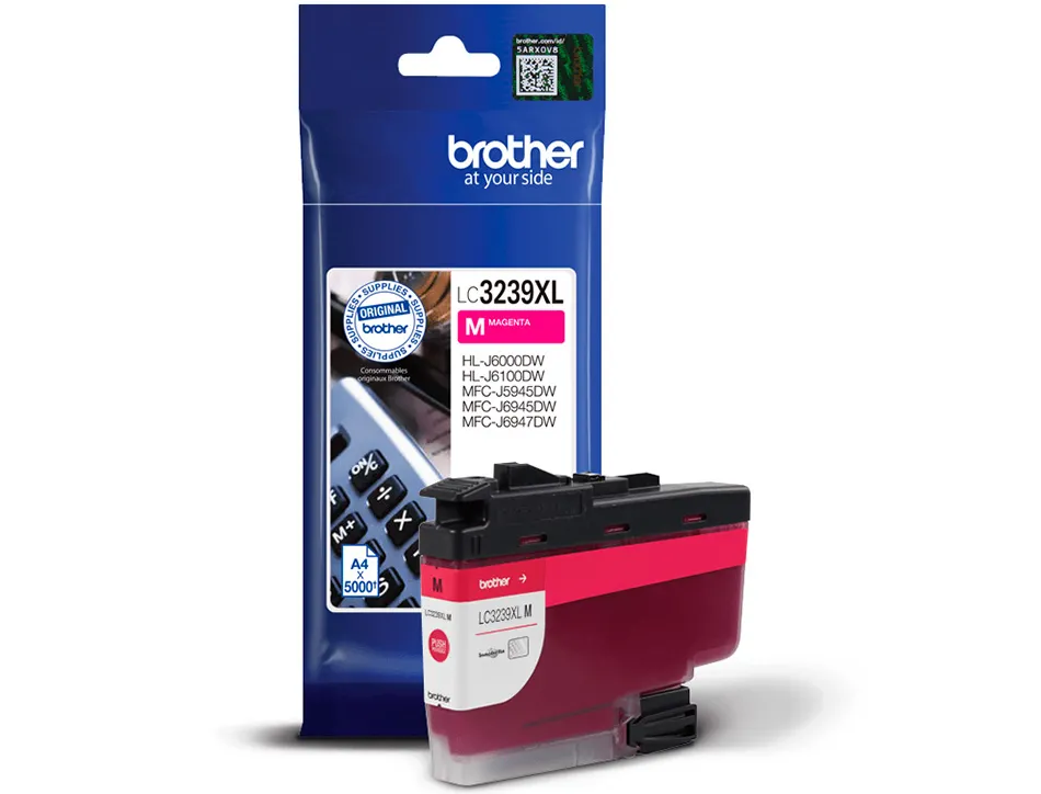 Cartouche brother jet d'encre lc3239m magenta 5000 pag
