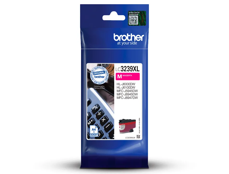 Cartouche brother jet d'encre lc3239m magenta 5000 pag