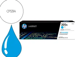 Cartouche hp laserjet 205a couleur cyan 900 pag cf5 31a