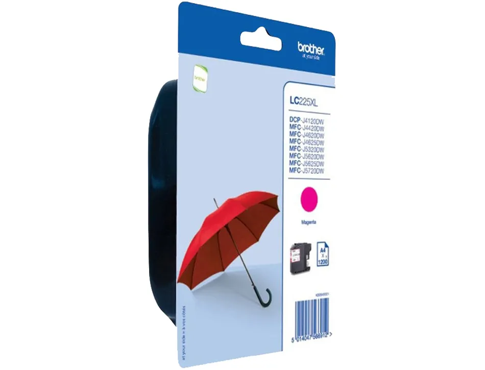 Cartouche brother jet d'encre originale lc225xlm couleur magenta