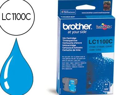 Cartouche brother jet d'encre lc1100c couleur cyan 325p