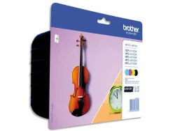 Cartouche brother jet d'encre lc127xlvalbp pack 4 encres noir/cyan/magenta/jaune