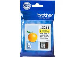 Cartouche brother jet d'encre lc3211y couleur jaune 200p