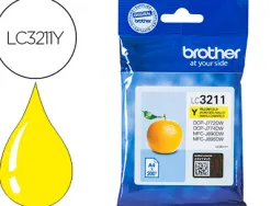 Cartouche brother jet d'encre lc3211y couleur jaune 200p