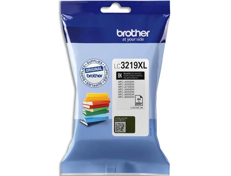 Cartouche brother jet d'encre lc3219 couleur noir haute capacité 3000p