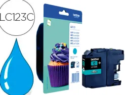 Cartouche brother jet d'encre lc123c couleur cyan 600p