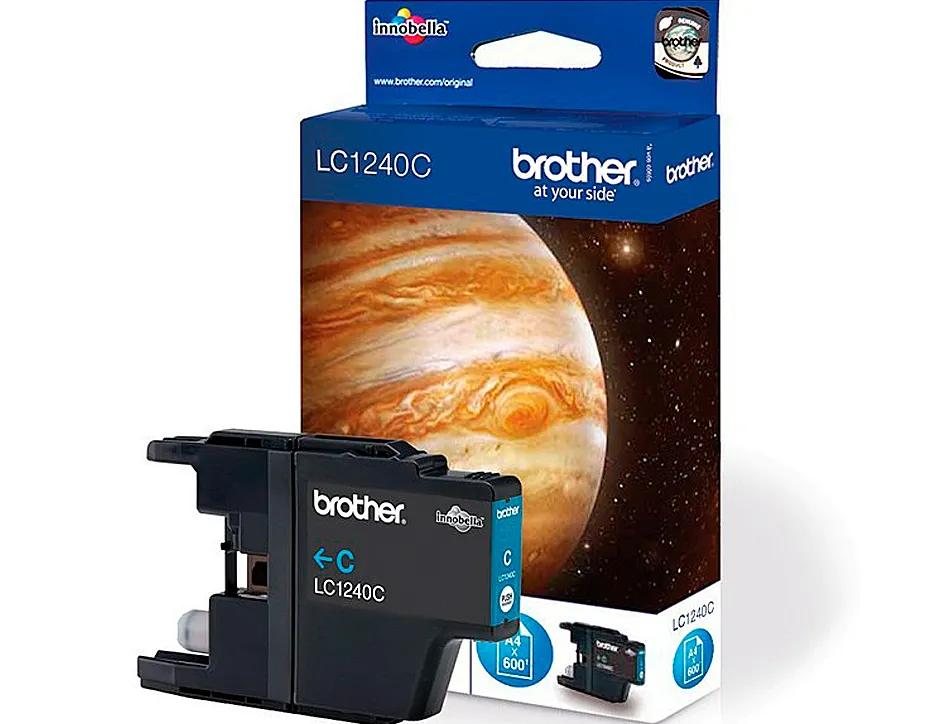 Cartouche brother jet d'encre lc1240c couleur cyan 600p