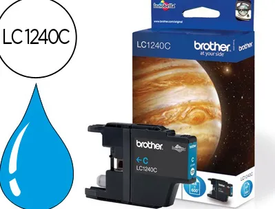 Cartouche brother jet d'encre lc1240c couleur cyan 600p