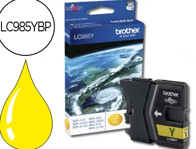 Cartouche brother jet d'encre lc985y couleur jaune 260p