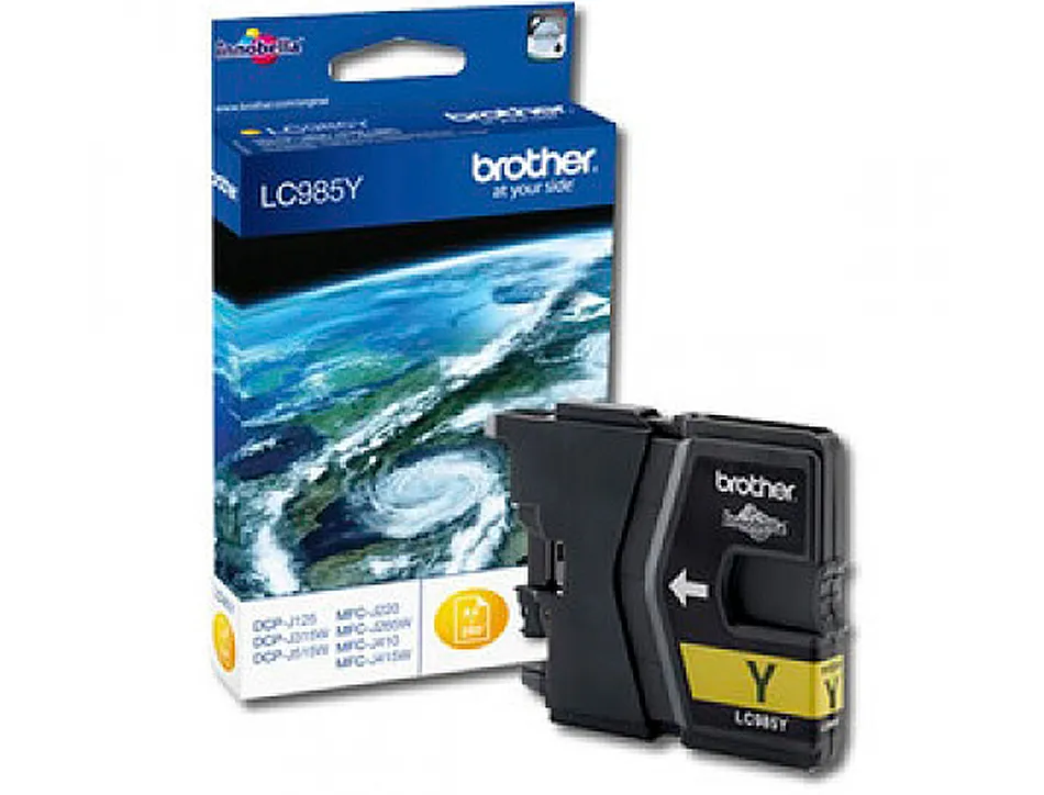 Cartouche brother jet d'encre lc985y couleur jaune 260p
