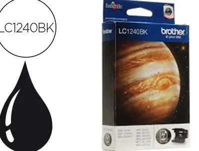 Cartouche brother jet d'encre lc1240bk couleur noir 600p