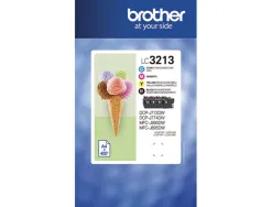 Cartouche brother jet d'encre lc3213 couleurs jaune magenta cyan noir 400p