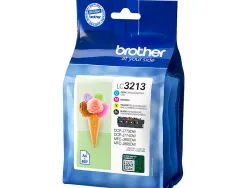 Cartouche brother jet d'encre lc3213 couleurs jaune magenta cyan noir 400p