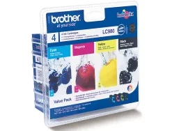 Cartouche brother jet d'encre lc980valbp pack 4 encres